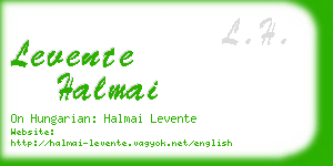 levente halmai business card